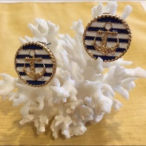 Nwot anchor motif earrings