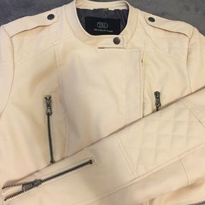 Tart Collections blush faux leather moto jacket