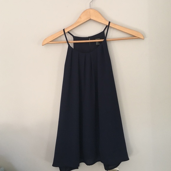High Neck Navy Tank
