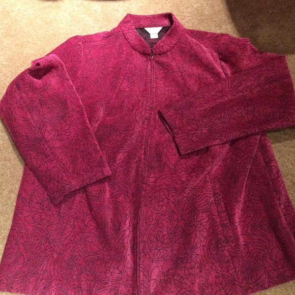 Christopher & Banks Sweaters - CJ Banks Fuchsia zip up sweater. SZ:2X