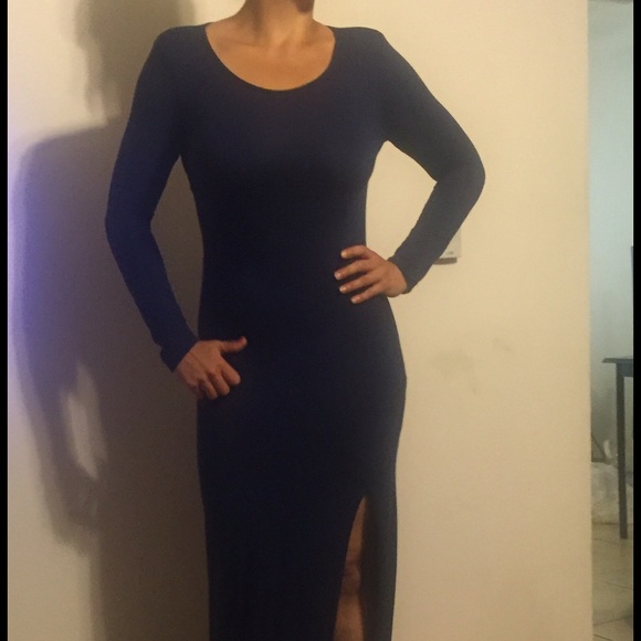 Navy blue long dress