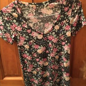 Flower patterned shirt