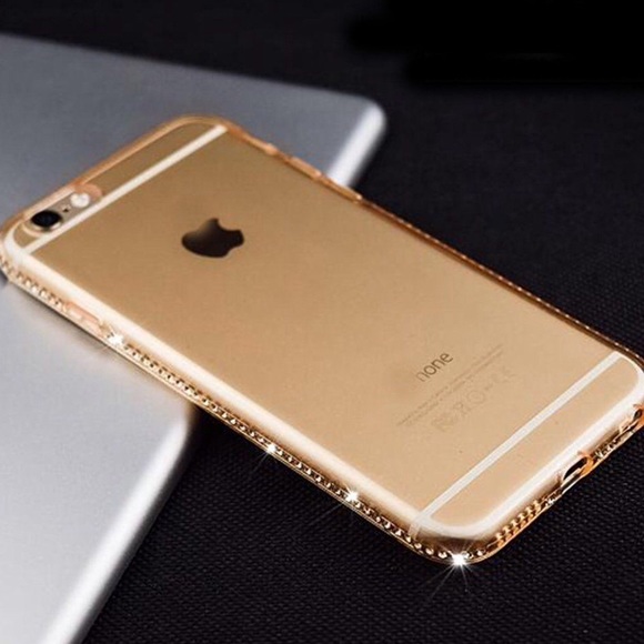 Accessories - ❗️PRICE DROP❗️Rhinestone iPhone case cover gold