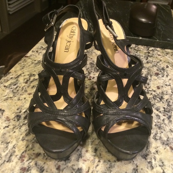 Strappy Black High Heels