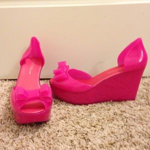Jelly Barbie wedges
