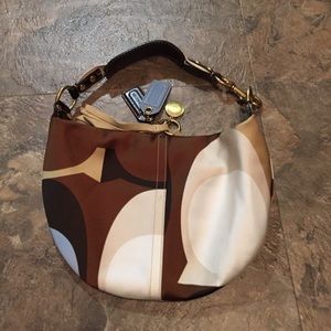 Multi colored hobo coach purse