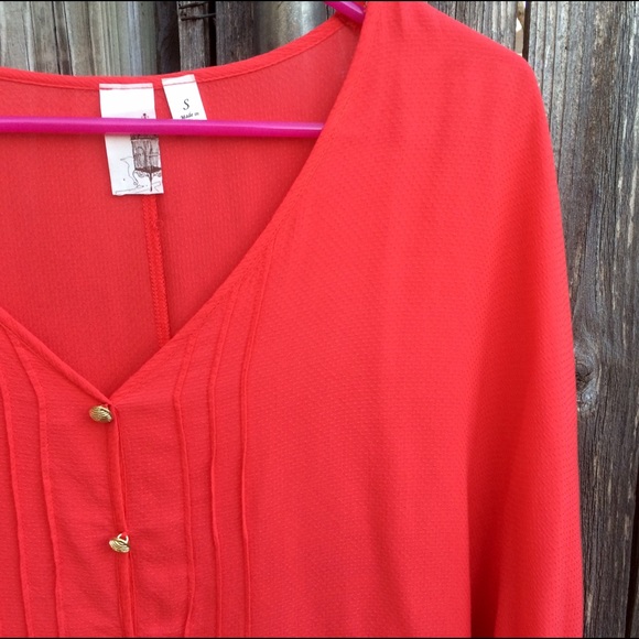 Anthropologie Coral Blouse - Picture 3 of 3