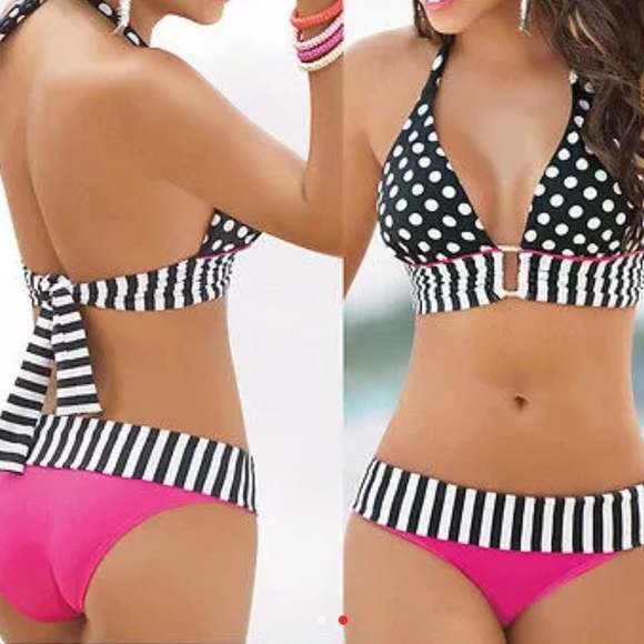 Other - Bikini set - Black/white/pink