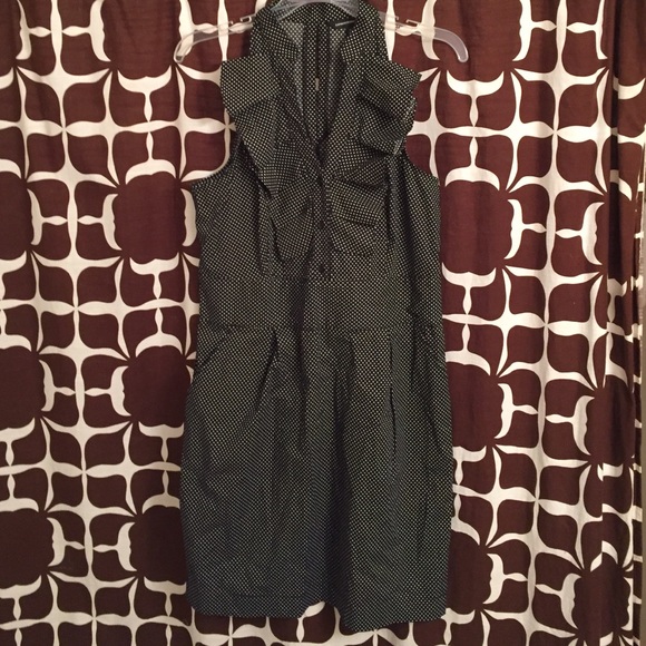 NWOT black & white polka dotted halter style dress
