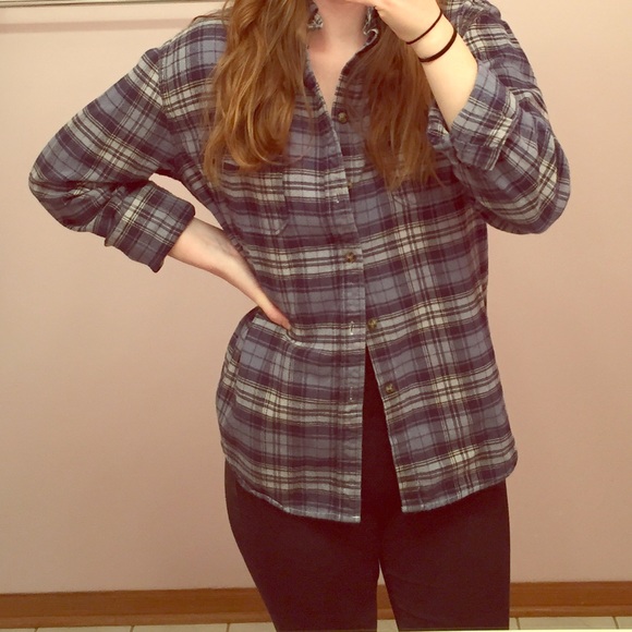 Merona Tops - Blue flannel shirt