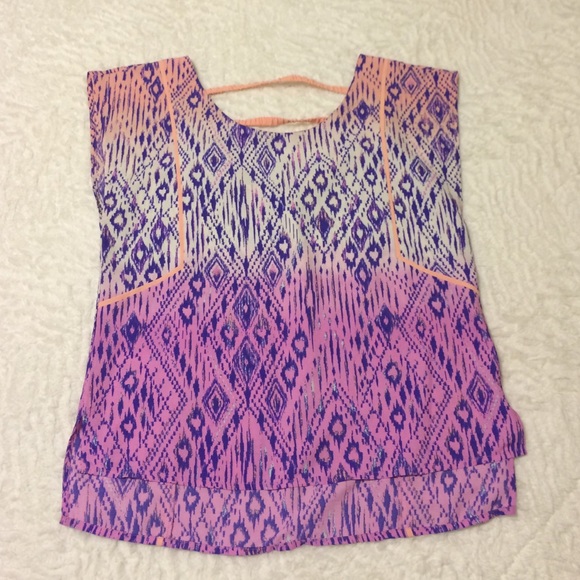American Eagle Outfitters Tops - Pink and purple ikat tank from American Eagle