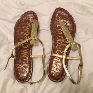 gold sandals