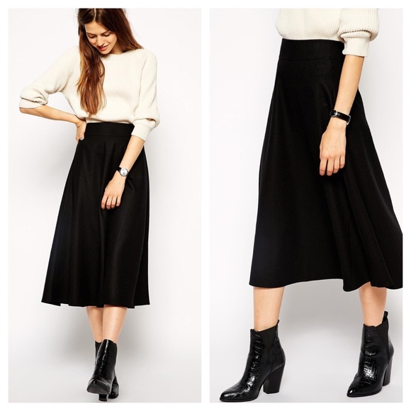 ASOS Dresses & Skirts - ASOS navy  circle skirt