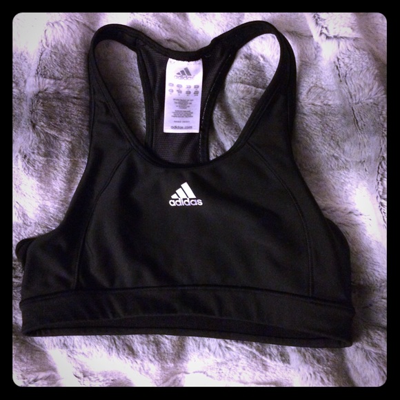 Black adidas sports bra