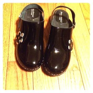 Black Patent Leather Clogs
