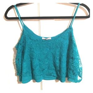 Teal crop top