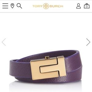 Tory Burch Skinny "T" Push Lock Bracelet