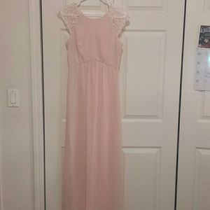 Blush Pink Floor Length Dress