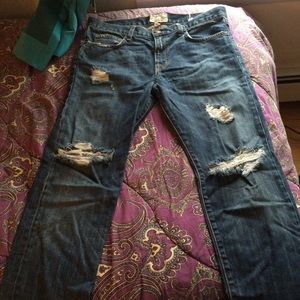 Ripped boyfriend jeans