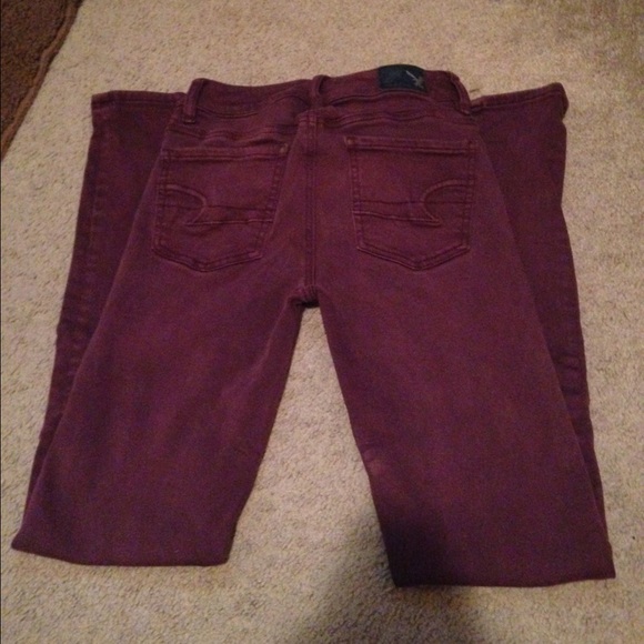 Maroon hi rise jegging