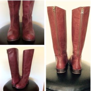 Dark Maroon Riding Boots