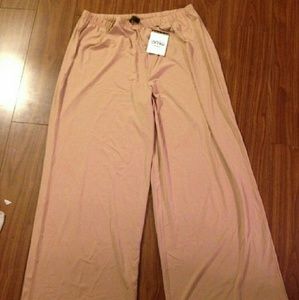 NWT Bob Mackie Wide Leg Pants Sand XLP