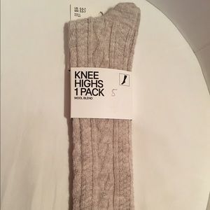 NWT Beige Wool Blend High Knee Socks From H&M