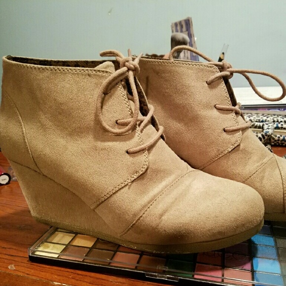 Wedge booties.