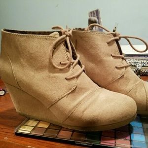 Wedge booties.