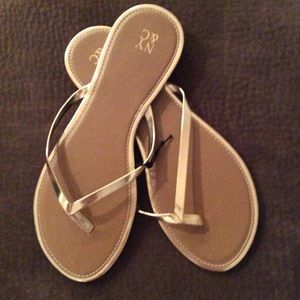 NY & Co Gold Flip Flops.