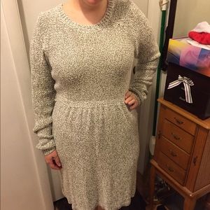 LC Lauren Conrad Black & White Sweater Dress Sz XL