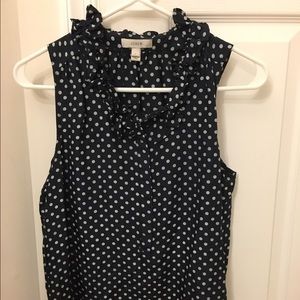 Jcrew polka dot blouse