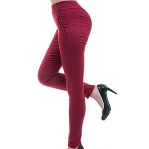 NWT Maroon/Dark Red Jeggings