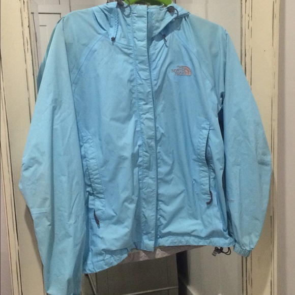 baby blue north face coat