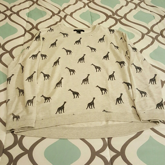 Grey and Black Giraffe Sweater