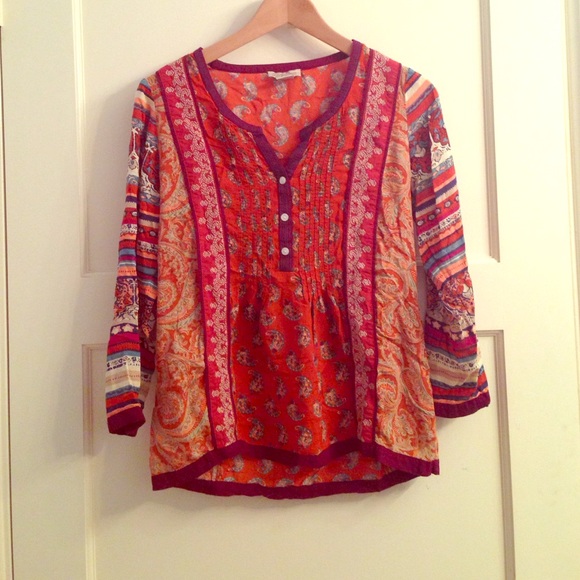 Lucky brand L/S patterned blouse