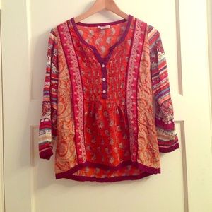 Lucky brand L/S patterned blouse