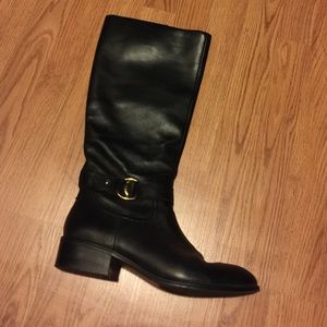 Ralph Lauren black riding boots