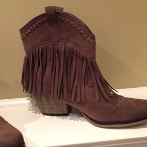 Forever 21 fringe booties
