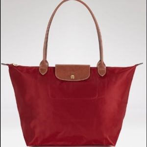 Le pliage large longchamp red shoulder tote