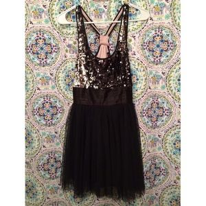 Sequin and tool dress