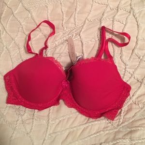 Red Victoria's Secret Dream Angels Demi bra 32C