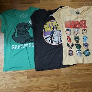 Lot of 3 geek t-shirts size L