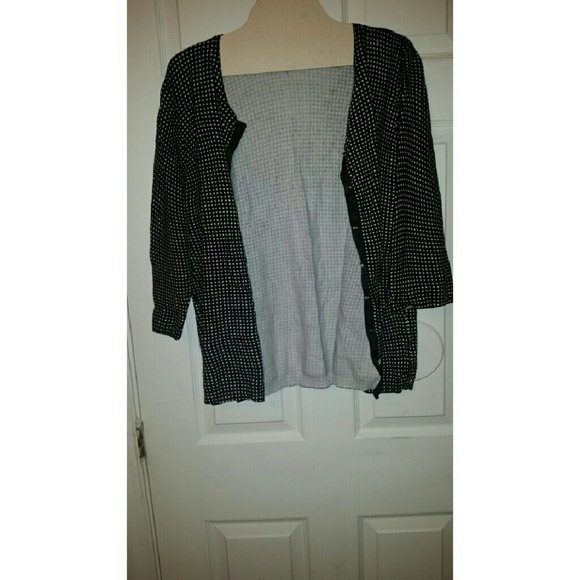 3/4 Sleeve Polka dot Cardigan