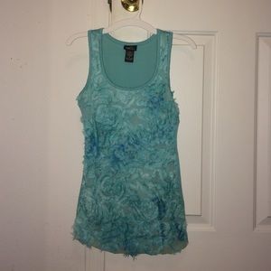 Rue 21 Blue Floral Tank