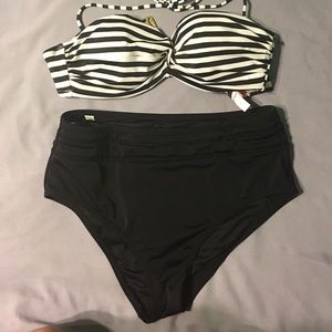 High waisted bikini bottom