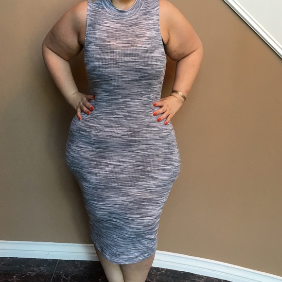 Gray Midi Dress