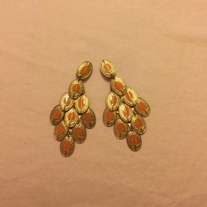 Orange detail chandelier earrings