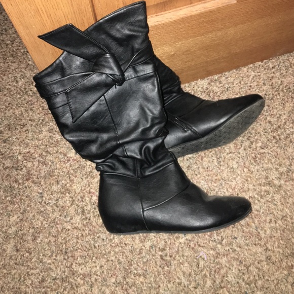 Charlotte Russe thigh high knot boots