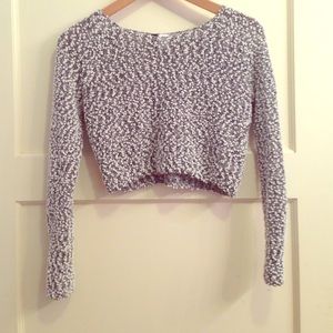 Cropped knit sweater